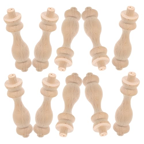 OUNONA 10 Stück Unlackierte Holzspindeln für Treppenhaus Dekorative Roman Säulen für DIY Holzprojekte für Möbel und Wohnkulturgestaltung OUNONA 10 Stück Unlackierte Holzspindeln für Treppenhaus Dekorative Roman Säulen für DIY Holzprojekte für Möbel und Wohnkulturgestaltung von OUNONA