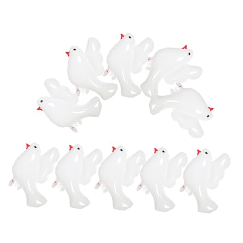OUNONA 10 Stück friedenstaube ballon taufgeschenk geburtstagsdekoration Taufballons Hochzeit Party erste Luftballons mit weißen Tauben Luftballons zum Gedenken an die Taube Aluminiumfolie von OUNONA