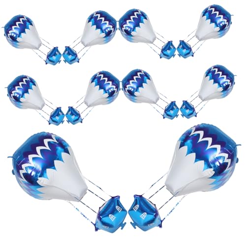 OUNONA 10 Stücke Aluminium Film Ballon Heißluftballon Dekorationen Dusche Heißluftballon Party Dekorationen Blau OUNONA 10 Stücke Aluminium Film Ballon Heißluftballon Dekorationen Dusche Heißluftballon Party Dekorationen Blau von OUNONA