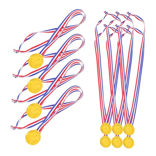 OUNONA 10 Stücke Award Medaillen Mit Band Auszeichnungen Für Kinder Schule Sport Treffen Sport Veranstaltungen Oder Feier Souvenir Goldene von OUNONA