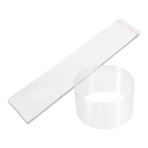 OUNONA 100 Blatt Klarer Tortenrand aus Selbstklebend für Mousse und Schokoladentorten Dekoration für Geburtstage Hochzeiten und Feiern OUNONA 100 Blatt Klarer Tortenrand aus Selbstklebend für Mousse und Schokoladentorten Dekoration für Geburtstage Hochzeiten und Feiern von OUNONA
