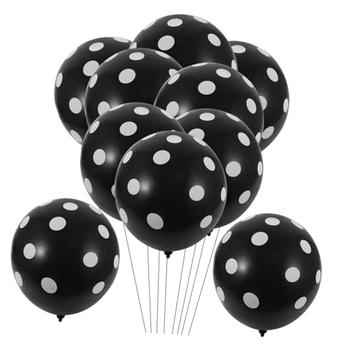 OUNONA 100 Stück Wellen punkt ballon luftballons geburtstagsballons Qualitätsballons Runde Ballons umwerben Jubiläumsballons Party-Latexballons Partyballons Emulsion Black OUNONA 100 Stück Wellen punkt ballon luftballons geburtstagsballons Qualitätsballons Runde Ballons umwerben Jubiläumsballons Party-Latexballons Partyballons Emulsion Black von OUNONA