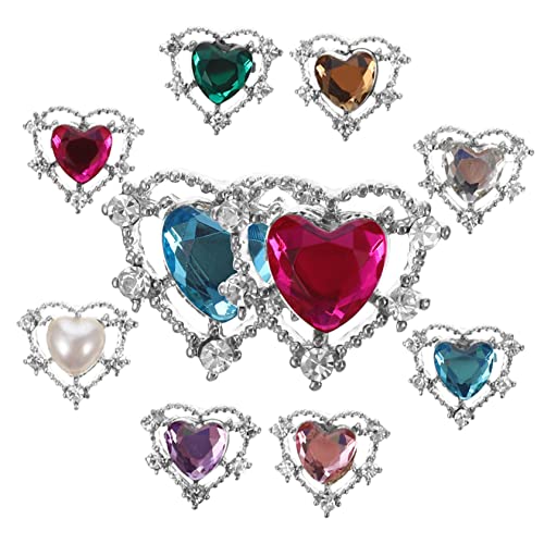 OUNONA 10Stücke DIY Nagelkunst Charms Herzförmige Strasssteine Verschiedenen Farben für Maniküre für Natürliche und Künstliche Nägel für Bastelprojekte OUNONA 10Stücke DIY Nagelkunst Charms Herzförmige Strasssteine Verschiedenen Farben für Maniküre für Natürliche und Künstliche Nägel für Bastelprojekte von OUNONA
