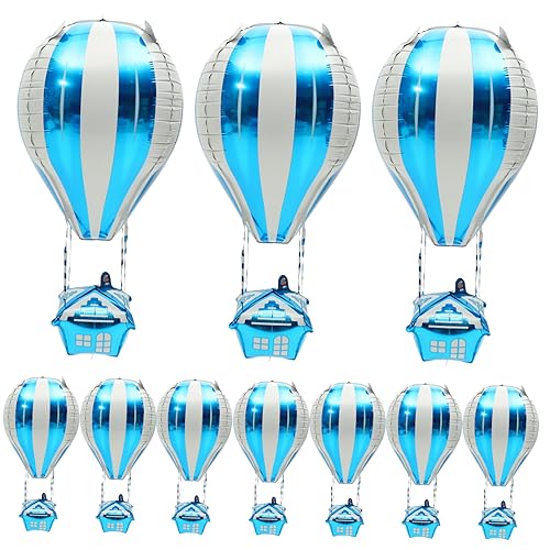 OUNONA 10Stücke Heißluftballon Form Aluminium Folienballons Für Kindergeburtstag Party Dekoration Und Klassenräume Luftballons Für Festliche Anlässe Und Duschpartys OUNONA 10Stücke Heißluftballon Form Aluminium Folienballons Für Kindergeburtstag Party Dekoration Und Klassenräume Luftballons Für Festliche Anlässe Und Duschpartys von OUNONA