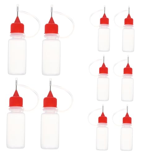 OUNONA 10Stücke Quetschflaschen mit Nadelspitzen Präzisionsflasche für Kleber Flüssigkeiten und DIY Projekte Nachfüllbar und Tragbar für Quilling und Acrylmalerei OUNONA 10Stücke Quetschflaschen mit Nadelspitzen Präzisionsflasche für Kleber Flüssigkeiten und DIY Projekte Nachfüllbar und Tragbar für Quilling und Acrylmalerei von OUNONA