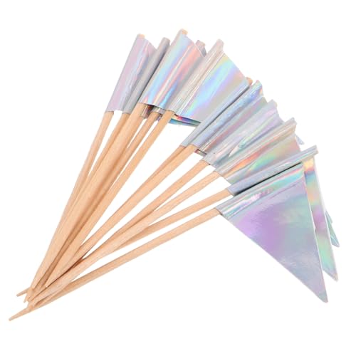 OUNONA 12 Stück Dreieckige Cake Topper Flags Silber Stilvolle Party Dessert Picks für Kuchen Cupcakes Obst Leichte Stabile Dekoration für Geburtstage Hochzeiten Festliche Anlässe OUNONA 12 Stück Dreieckige Cake Topper Flags Silber Stilvolle Party Dessert Picks für Kuchen Cupcakes Obst Leichte Stabile Dekoration für Geburtstage Hochzeiten Festliche Anlässe von OUNONA