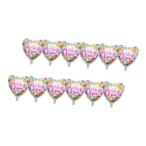 OUNONA 12 Stück Folienballons Glücklich Folienballon zum Muttertag Partyballons Dekorationen LED hochzeitsdeko große Luftballons Dekoration zum Muttertag Aluminiumfolie OUNONA 12 Stück Folienballons Glücklich Folienballon zum Muttertag Partyballons Dekorationen LED hochzeitsdeko große Luftballons Dekoration zum Muttertag Aluminiumfolie von OUNONA