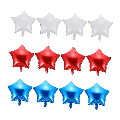 OUNONA 12 Stück Teiliges Folienballon Sternform Rot Weiß Blau für Of July Party Dekoration Unabhängigkeitstag Festival Patriotisch Luftdicht Langlebig OUNONA 12 Stück Teiliges Folienballon Sternform Rot Weiß Blau für Of July Party Dekoration Unabhängigkeitstag Festival Patriotisch Luftdicht Langlebig von OUNONA