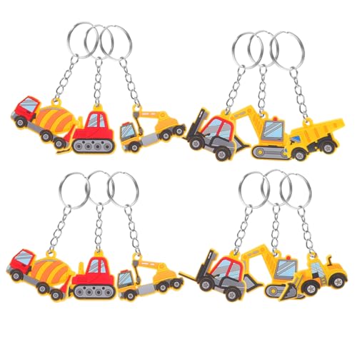 OUNONA 12 Stück Teiliges PVC Schlüsselanhänger Baufahrzeuge Baustellenparty Mit Bagger Radlader Kran Bulldozer und Zementmischer für Shower Partygeschenk OUNONA 12 Stück Teiliges PVC Schlüsselanhänger Baufahrzeuge Baustellenparty Mit Bagger Radlader Kran Bulldozer und Zementmischer für Shower Partygeschenk von OUNONA