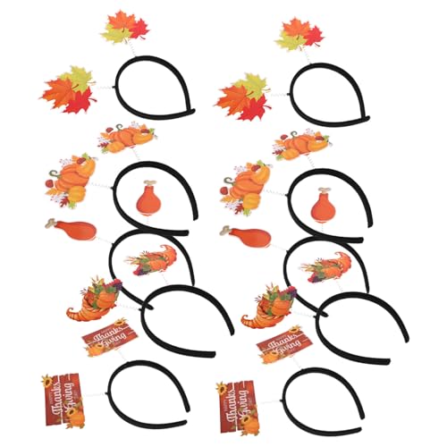 OUNONA 12 Stück Truthahn Trommelstock Haarband Thanksgiving Kopfschmuck Party Haar Accessoires Party Haarbänder Kopfschmuck Küken Kostüm Haarband von OUNONA
