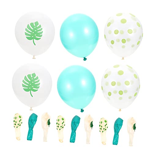 OUNONA 15 Stück Latexballon Luau-ballons Luftballons Für Geburtstagsfeier Dekoration Party Ballons Am Strand Groß Tropische Ballons Luftballons Im Hawaii-stil Feier Ballon Green Emulsion von OUNONA
