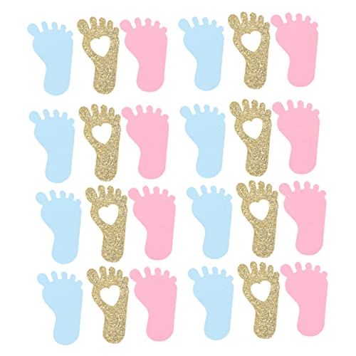 OUNONA 150 Stück Babyfüße Konfetti Bunte Glänzende Deko für Gender Reveal und Geburtstagsfeiern für Partys und Feste Packung OUNONA 150 Stück Babyfüße Konfetti Bunte Glänzende Deko für Gender Reveal und Geburtstagsfeiern für Partys und Feste Packung von OUNONA