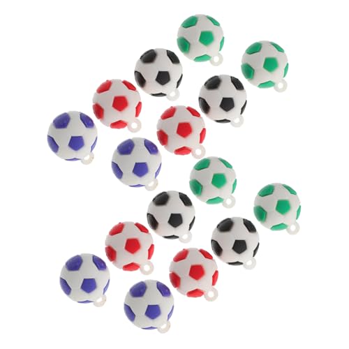 OUNONA 16 Stück Fußball-anhänger Sport-charme Fußball-tischdekoration Fußball-partygeschenke Sportliche Reize Fußball-geburtstagsgeschenke Fußballgeschenke Fußballparty Pvc-weichkleber von OUNONA