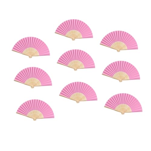 OUNONA 18 Stück Teiliges Faltbare Papierhandfächer Cartoon Design Handliche Mini Fächer für Mädchen als Diy Deko für Partys und Feiern von OUNONA