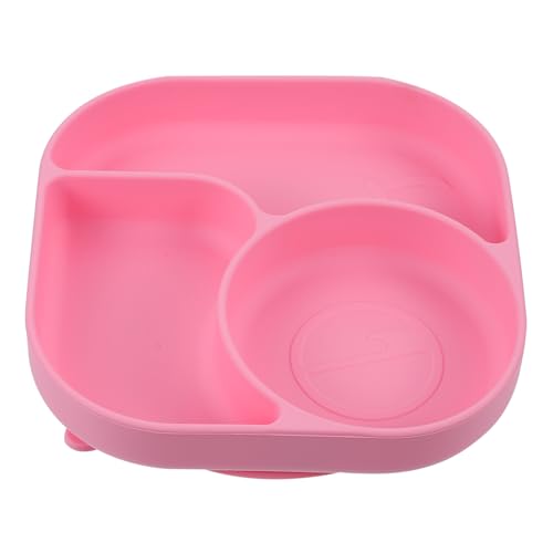 OUNONA 1Stück Geteilte Silikon Babyplatte mit Saugnäpfen Rutschfester Teller für Kleinkinder Frei Spülmaschinenfest Babymahlzeiten von OUNONA