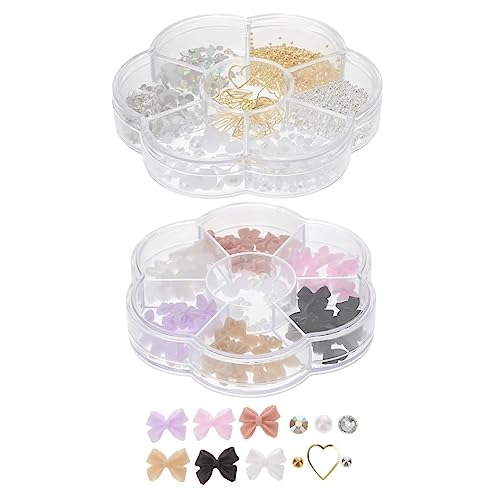 OUNONA 2 Boxen Nagelkunst Perlen und Strasssteine Mix Bunte Nail Jewels mit Perlen und Metallakzenten Leichte Nagel Deko für DIY Nail Art für Partys und Familienfeiern OUNONA 2 Boxen Nagelkunst Perlen und Strasssteine Mix Bunte Nail Jewels mit Perlen und Metallakzenten Leichte Nagel Deko für DIY Nail Art für Partys und Familienfeiern von OUNONA