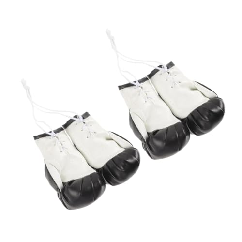 OUNONA 2 Paare Mini Boxhandschuhe Anhänger Punching Gloves Dekoration für Autos Taschen Schlüsselanhänger für Boxliebhaber und Fitness Fans von OUNONA