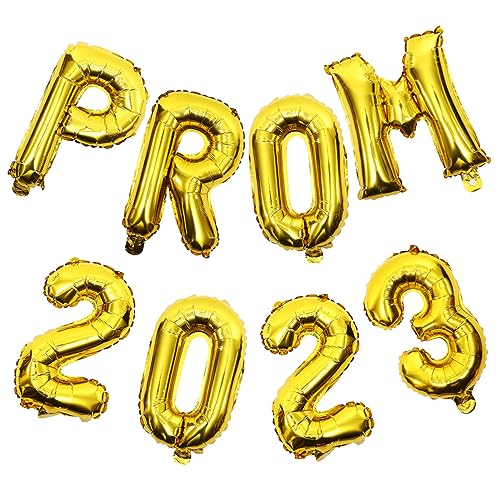 OUNONA 2 Sätze 2023 dekorative Luftballons Abschlussball Dekoration Goldene Luftballons für Abschlussfeier Herzlichen Glückwunsch, Graduiertenballons groß hängende Ballondekoration von OUNONA