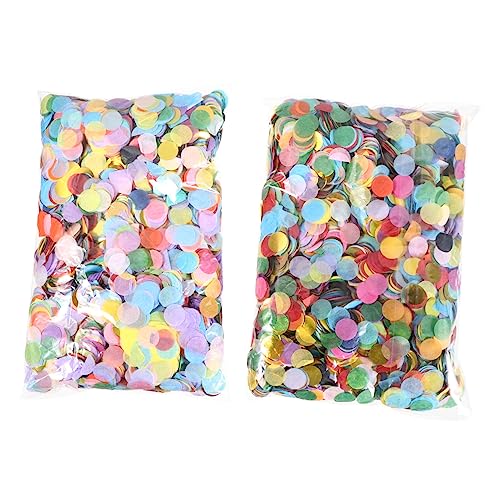 OUNONA 2 Sätze Disc-Kopierpapier runden Konfetti multi Partyballons funkeln hochzeitsideen hochzeitsparty party decoration Bastelzubehör aus Papier Kreative Desktop -Dekoration Colorful von OUNONA