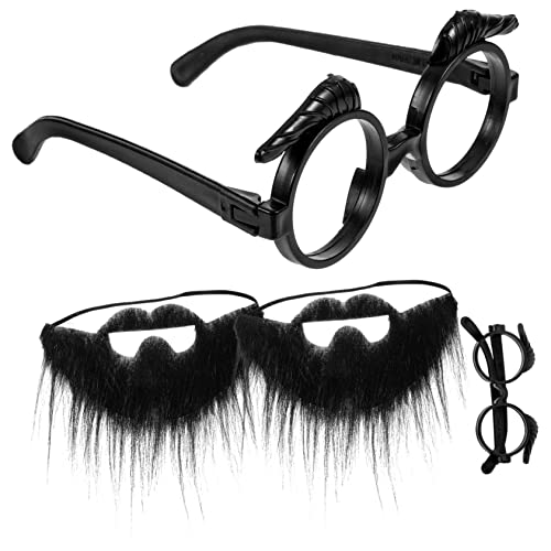 OUNONA 2 Sätze Kostüm Schnurrbart Brillen Set Lustiges Partyaccessoire für Erwachsene und Leichtes Bequemes Old Man Kostüm Zubehör für Cosplay und Rollenspiele OUNONA 2 Sätze Kostüm Schnurrbart Brillen Set Lustiges Partyaccessoire für Erwachsene und Leichtes Bequemes Old Man Kostüm Zubehör für Cosplay und Rollenspiele von OUNONA