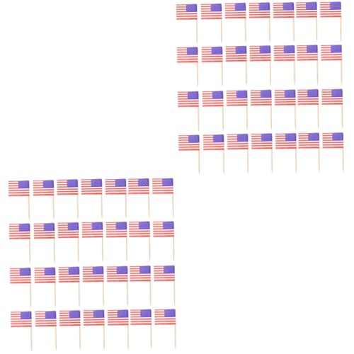 OUNONA 2 Sätze Papierkuchenflagge Uns Zahnstocherfahnen Kuchendekorationen Für Geburtstagsfeiern Amerikanische Flagge Dekorative Cupcake-topper Kuchen -topper Holz 200 Stück * 2 OUNONA 2 Sätze Papierkuchenflagge Uns Zahnstocherfahnen Kuchendekorationen Für Geburtstagsfeiern Amerikanische Flagge Dekorative Cupcake-topper Kuchen -topper Holz 200 Stück * 2 von OUNONA