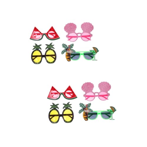 OUNONA 2 Sätze Partybrille Luau-party- Partyzubehör Zum Thema Strand Luau-gastgeschenke Lustige Karnevalsbrille Lustige Brille Strandparty-brille Stk 4 Stück * 2 von OUNONA