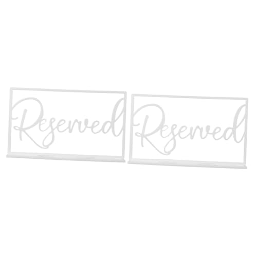 OUNONA 2 Stück Acryl Schilder Für Reservierte Tische Hochzeitsschilder Für Hochzeiten Restaurants Geschäftsbüros Sitzplatzreservierungsschilder Weiß Tischbogenschilder Teller OUNONA 2 Stück Acryl Schilder Für Reservierte Tische Hochzeitsschilder Für Hochzeiten Restaurants Geschäftsbüros Sitzplatzreservierungsschilder Weiß Tischbogenschilder Teller von OUNONA