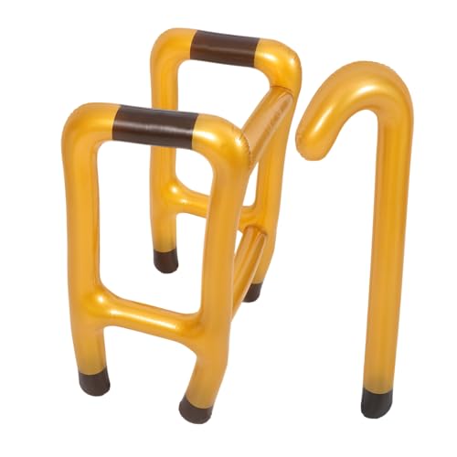 OUNONA 2 Stück Aufblasbare Gehhilfe Crutch Toy für Karneval Halloween und Sommerpartys für Kostüme und Bühnenaufführungen Leuchtendes Design Einfach zu Verwenden von OUNONA