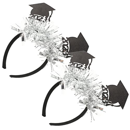 OUNONA 2 Stück Doktorhut Stirnband Partyhüte Für Ihn Partyzubehör Geburtstagspartyhut Lustige Damen Verstellbare Abschlusskappe Stirnband Alberne Rave Diademe Abschlussparty von OUNONA