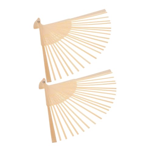 OUNONA 2 Stück Faltbarer Handfächer Rahmen Diy Holz Fächer für Hochzeiten Partys und Dekoration Vielseitig Tragbar und Anpassbar für Persönliche Kreationen von OUNONA