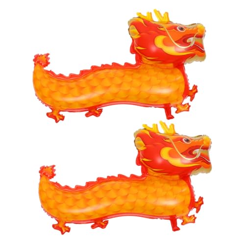 OUNONA 2 Stück Folienballons für Neujahrsfeier Lustige für Jahr Des Drachen Geburtstagsfeiern und Frühlingsfest Leicht Aufzublasen und Langlebig OUNONA 2 Stück Folienballons für Neujahrsfeier Lustige für Jahr Des Drachen Geburtstagsfeiern und Frühlingsfest Leicht Aufzublasen und Langlebig von OUNONA
