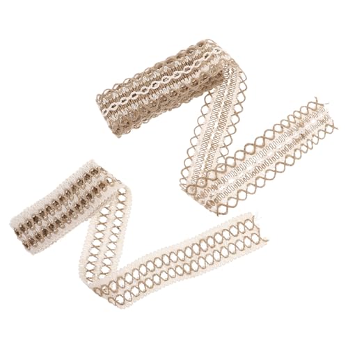 OUNONA 2 Stück Geflochtenes Seilleitermaterial Sackleinenspitzenband Spitzenbesatz aus Baumwolle Häkelband Juteband Zierbänder für Bastelarbeiten Hanfseil Light Brown OUNONA 2 Stück Geflochtenes Seilleitermaterial Sackleinenspitzenband Spitzenbesatz aus Baumwolle Häkelband Juteband Zierbänder für Bastelarbeiten Hanfseil Light Brown von OUNONA
