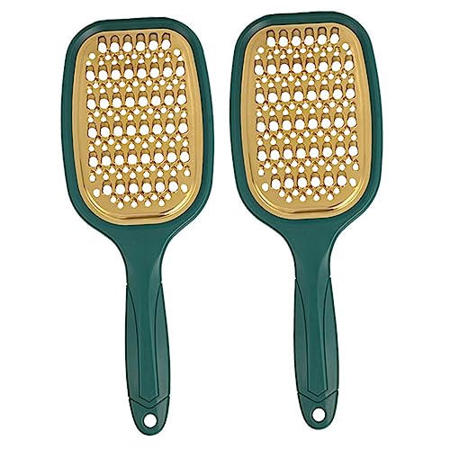 OUNONA 2 Stück Gemüseschneider Scheiben Karottenschredder Reibe Edelstahl -karotten Shredder Green Edelstahl 304 von OUNONA
