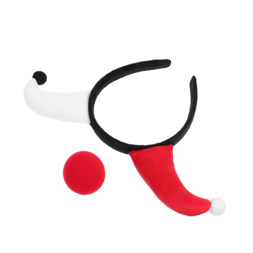 OUNONA 2 Stück Halloween Clown Stirnband mit Mini Clownshut in Schwarz Rot Leichtes Halloween Haaraccessoire für Karneval Party und Cosplay OUNONA 2 Stück Halloween Clown Stirnband mit Mini Clownshut in Schwarz Rot Leichtes Halloween Haaraccessoire für Karneval Party und Cosplay von OUNONA