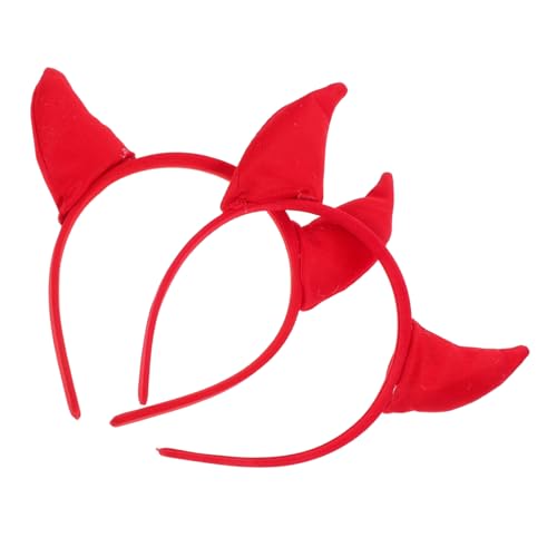 OUNONA 2 Stück Halloween Teufelshörner Haarreif für Damen und Mädchen Rote Horn Kopfbedeckung für Cosplay Partys und Bühnenrequisiten OUNONA 2 Stück Halloween Teufelshörner Haarreif für Damen und Mädchen Rote Horn Kopfbedeckung für Cosplay Partys und Bühnenrequisiten von OUNONA
