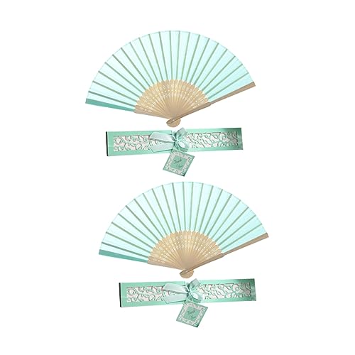 OUNONA 2 Stück Klassische Faltbare Handfächer aus mit Grünem Chinesischer Stil Zierliche Fächer für Damen Aufbewahrungsbox für Hochzeit und Party OUNONA 2 Stück Klassische Faltbare Handfächer aus mit Grünem Chinesischer Stil Zierliche Fächer für Damen Aufbewahrungsbox für Hochzeit und Party von OUNONA