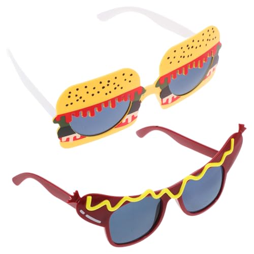 OUNONA 2 Stück Lustige Partybrillen Hamburger und Hotdog Leichte Partybrille als Fotorequisite für Halloween Geburtstagsfeiern und Kostümpartys Robust und Bequem für Damen und Herren OUNONA 2 Stück Lustige Partybrillen Hamburger und Hotdog Leichte Partybrille als Fotorequisite für Halloween Geburtstagsfeiern und Kostümpartys Robust und Bequem für Damen und Herren von OUNONA