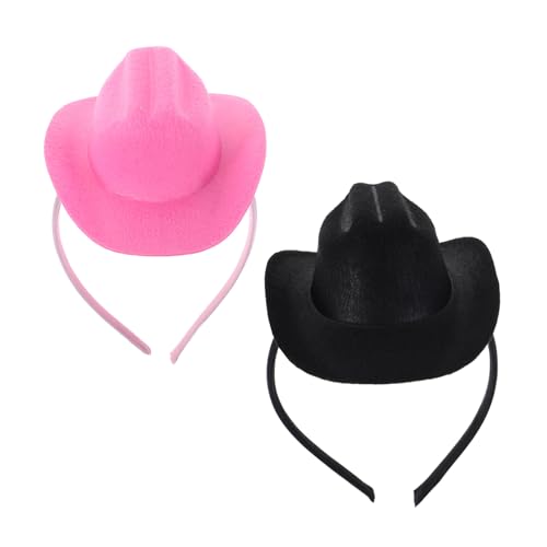OUNONA 2 Stück Mini Cowboy Hut Stirnband Western Kopfschmuck für Damen Mädchen Dekoratives Western Party Accessoire für Halloween Karneval Fest OUNONA 2 Stück Mini Cowboy Hut Stirnband Western Kopfschmuck für Damen Mädchen Dekoratives Western Party Accessoire für Halloween Karneval Fest von OUNONA