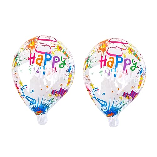 OUNONA 2 Stück Runde Transparente Bobo Ballons Geburtstagsparty Dekoration Wiederverwendbare Foto Requisiten für Feiern und Babypartys von OUNONA