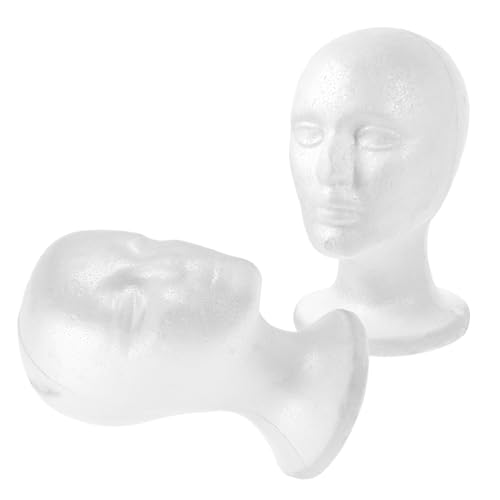 OUNONA 2 Stück Schaumstoff Mannequin Köpfe Stabile Perückenköpfe und Huthalter Weiße Puppenköpfe für Frisur und Malübungen Geeignet für Ladendekoration und Heimgebrauch OUNONA 2 Stück Schaumstoff Mannequin Köpfe Stabile Perückenköpfe und Huthalter Weiße Puppenköpfe für Frisur und Malübungen Geeignet für Ladendekoration und Heimgebrauch von OUNONA