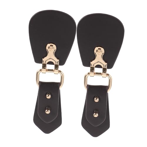 OUNONA 2 Stück Teiliges Legierung PU Toggle Knöpfe für Damen Verstellbare Jackenverschlüsse Schalschnallen Modeaccessoires für Windbreaker Pullover und Kleider von OUNONA