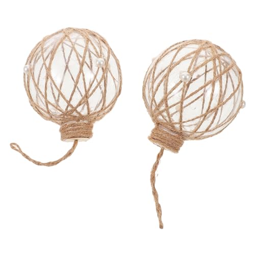 OUNONA 2 Stück Transparente Bruchsichere Füllkugeln aus Kunststoff mit Juteseil Runde Weihnachtsbaum Anhänger zum Befüllen Vielseitige DIY Baumschmuck für Hochzeit und Festtagsdeko OUNONA 2 Stück Transparente Bruchsichere Füllkugeln aus Kunststoff mit Juteseil Runde Weihnachtsbaum Anhänger zum Befüllen Vielseitige DIY Baumschmuck für Hochzeit und Festtagsdeko von OUNONA