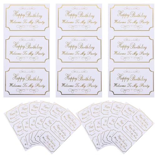 OUNONA 20 Blatt Delicate Aufkleber für Hochzeiten Geburtstage Selbstklebende Geschenkverpackung Umschlagversiegelungen für Diy Projekte Backwaren Geschenktüten von OUNONA