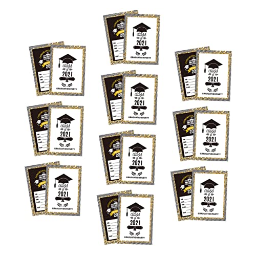OUNONA 20 Stück Grußkarten Abschlusskarten Einladungskarten Für Abschlussfeiern Abschlussfeiern Einladungskarten Partygrüße Abschlussfeierkarten Partykarten Schwarzes Papier OUNONA 20 Stück Grußkarten Abschlusskarten Einladungskarten Für Abschlussfeiern Abschlussfeiern Einladungskarten Partygrüße Abschlussfeierkarten Partykarten Schwarzes Papier von OUNONA