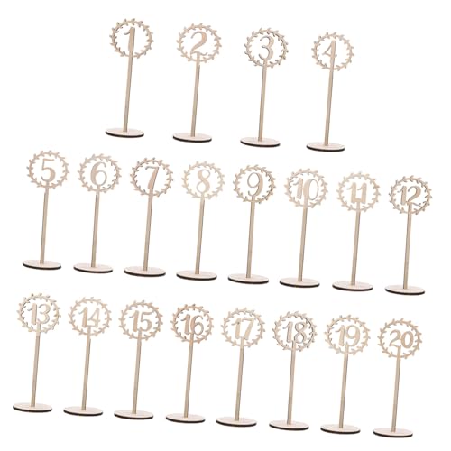 OUNONA 20 Stück Holz Tischnummern für Hochzeiten Partys Catering und Events und Wiederverwendbar Kreative Tischdekoration für Veranstaltungen OUNONA 20 Stück Holz Tischnummern für Hochzeiten Partys Catering und Events und Wiederverwendbar Kreative Tischdekoration für Veranstaltungen von OUNONA