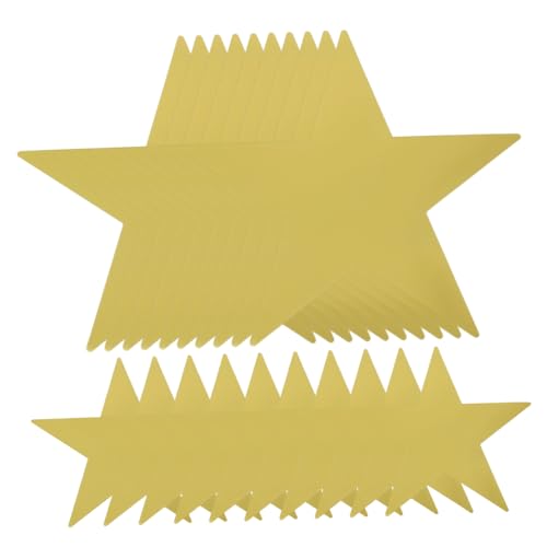 OUNONA 20 Stück Pentagramm-Dekoration Party-Signatur-Sterne-Ausschnitte Partyzubehör Party -Requisiten Sternzeichenbrett Star-Signaturtafel Partyverzierung Sterndekor Papier Golden von OUNONA