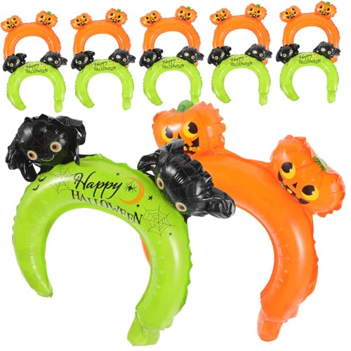 OUNONA 20 Stück Teiliges Halloween Ballon Kürbis Spinnen-motiven Leichte Wiederverwendbare Party-deko Haarreifen für Bar Ktv Geschäft als Foto-requisiten und Werbeartikel von OUNONA