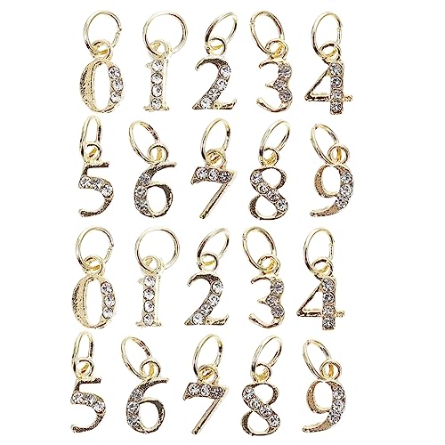 OUNONA 20 Stück Teiliges Metallische Nagelverzierungen mit Steinchen Abnehmbare Verschleißfeste Nagelcharms für Kreative Nail Art Designs Mixed Style von OUNONA