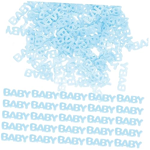OUNONA 200 Stück Konfetti Zur Taufe Bunt Mädchen Dusche Dekorationen Gold Junge Geburtstag Babyparty -dekorationen Neugeborenes Erste Rosa Braut- Fest Babydekorationen Blue Harz von OUNONA