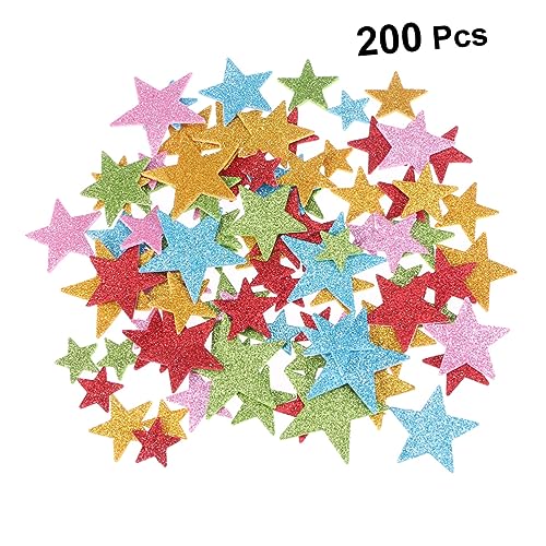 OUNONA 200 Stück Stern-wandaufkleber Schaumstoff-glitzersterne Groß Funkeln Wohnzimmerdekor Szene Code Form Ästhetisch Glitzersternaufkleber Glitzer-herz-aufkleber Zufällige Farbe OUNONA 200 Stück Stern-wandaufkleber Schaumstoff-glitzersterne Groß Funkeln Wohnzimmerdekor Szene Code Form Ästhetisch Glitzersternaufkleber Glitzer-herz-aufkleber Zufällige Farbe von OUNONA